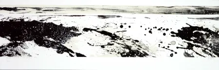 Lithografie Stholl - Roches & roll à contre vague 2 / N&B