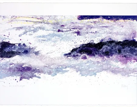 Lithografie Stholl - Soir à contre-vagues