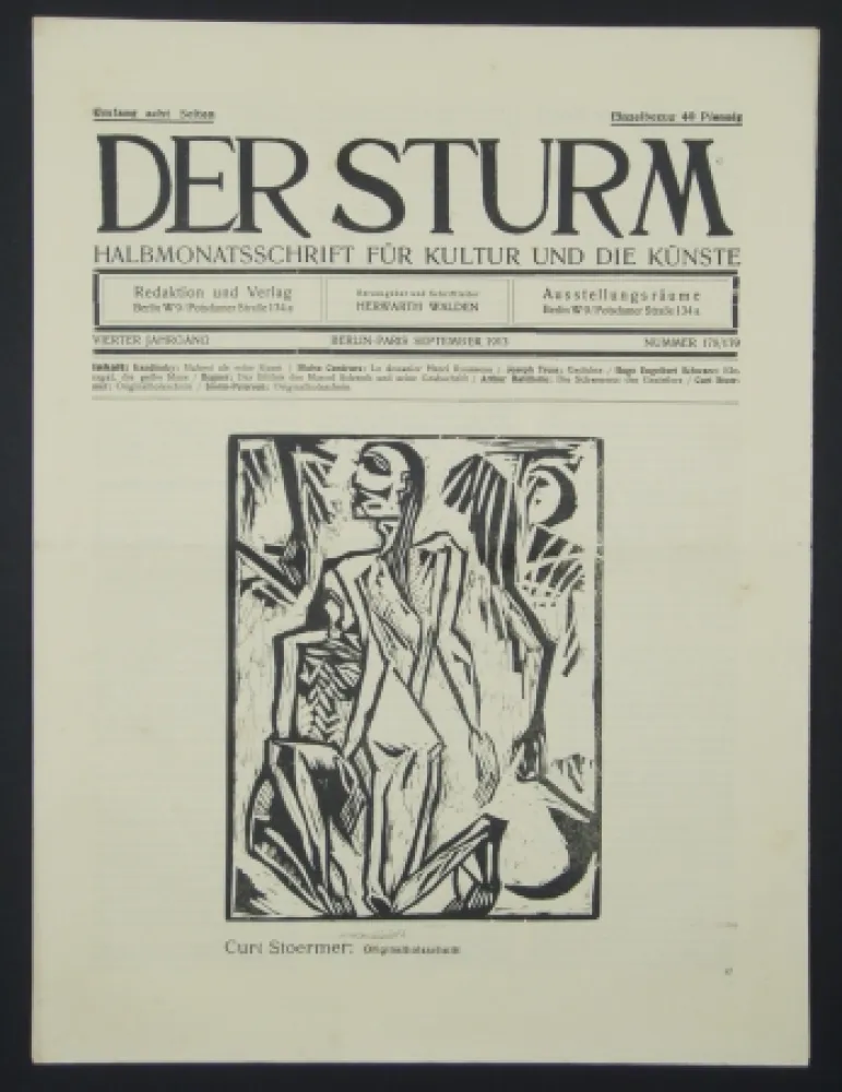 Houtsnede Stoermer - Knieender Mann (Kneeling Man)