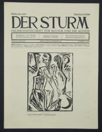 Houtsnede Stoermer - Knieender Mann (Kneeling Man)