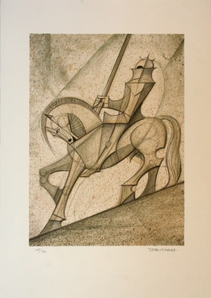 Lithografie Subirachs - Sant Jordi