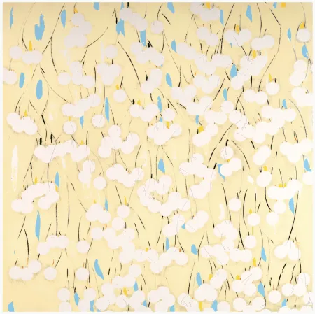 Zeefdruk Sultan - White Mimosa