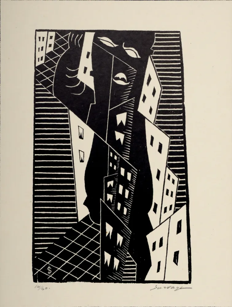 Houtsnede Survage - Composition surréaliste 14/60 (E), c. 1930s