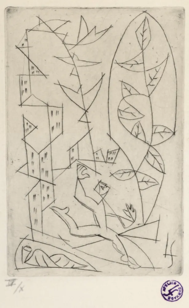 Ets Survage - Composition surréaliste (B), c. 1930s
