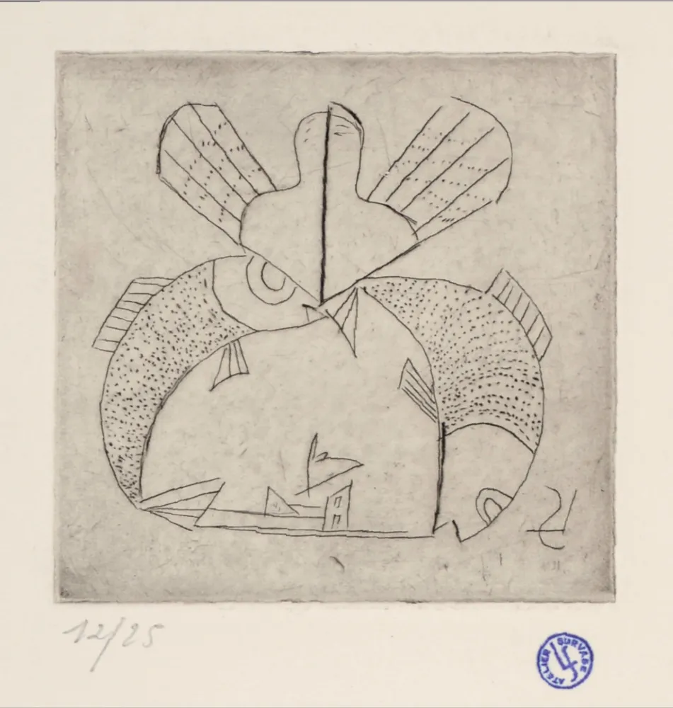 Ets Survage - Composition surréaliste (D), c. 1930s