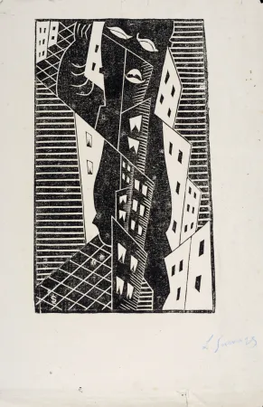 Houtsnede Survage - Composition surréaliste (E), c. 1930s