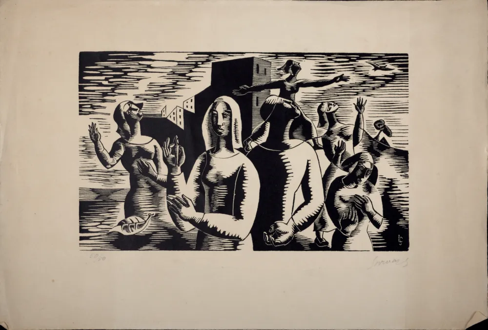 Houtsnede Survage - Composition surréaliste (F), c. 1930s
