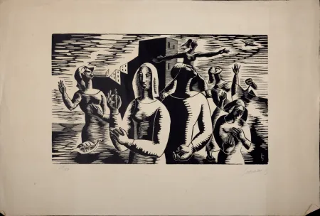 Houtsnede Survage - Composition surréaliste (F), c. 1930s
