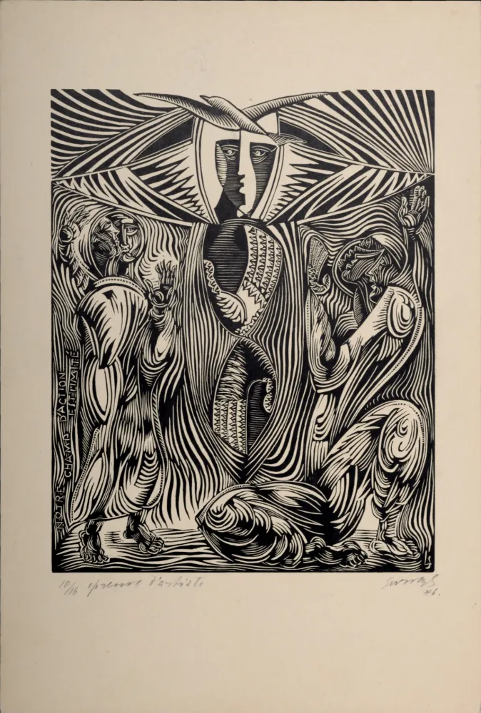 Heliogravure Survage - Composition surréaliste XLII, 1946