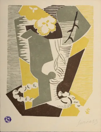 Houtsnede Survage - Composition surréaliste XXXIX, 1926
