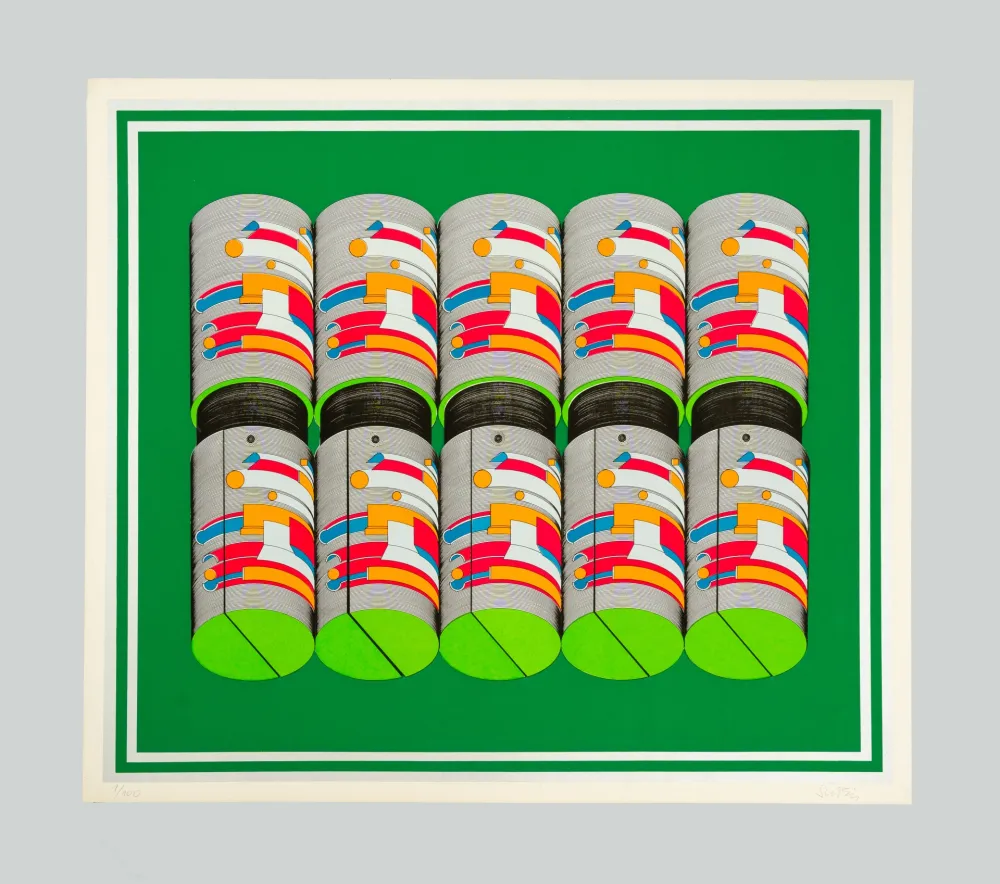 Zeefdruk Sutej - Geometrico mobile (verde)