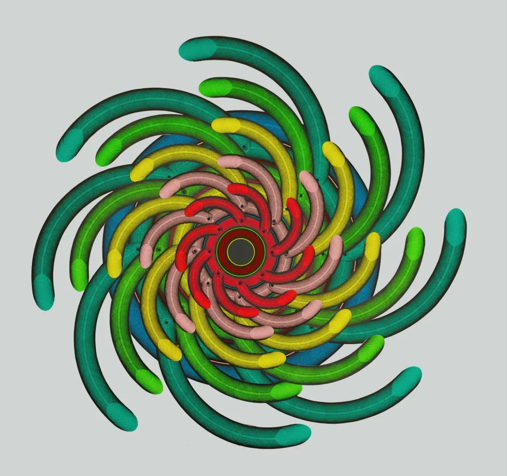 Zeefdruk Sutej - Krug u boji