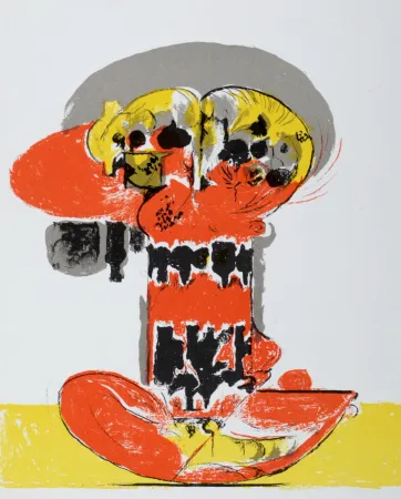 Lithografie Sutherland - Composition pour XXème siècle, 1972