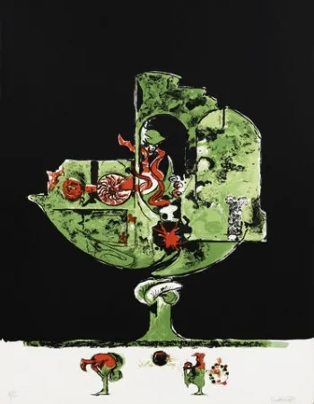 Lithografie Sutherland - Flames in a Rock Form II