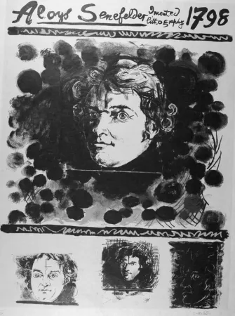 Lithografie Sutherland - Portrait d'Aloyis Senefelder