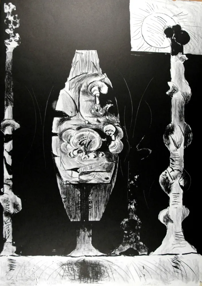 Lithografie Sutherland - Trois formes debout