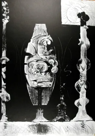 Lithografie Sutherland - Trois formes debout