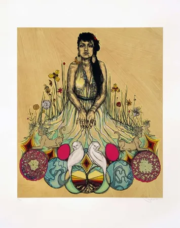 Zeefdruk Swoon - Moni And The Sphynx