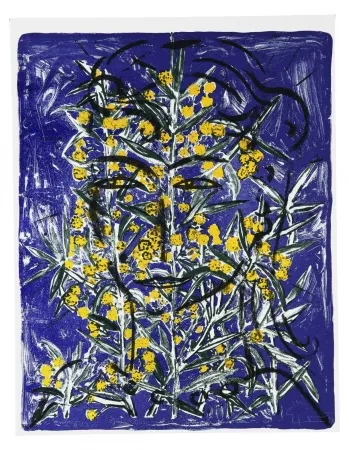 Zeefdruk Szczesny - Eva with Mimosa