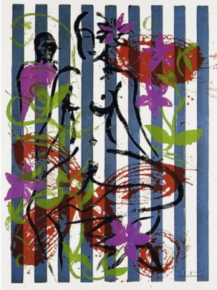 Zeefdruk Szczesny - Nude in Jericho Garden