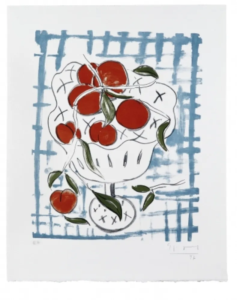 Lithografie Szczesny - Peach Still Life