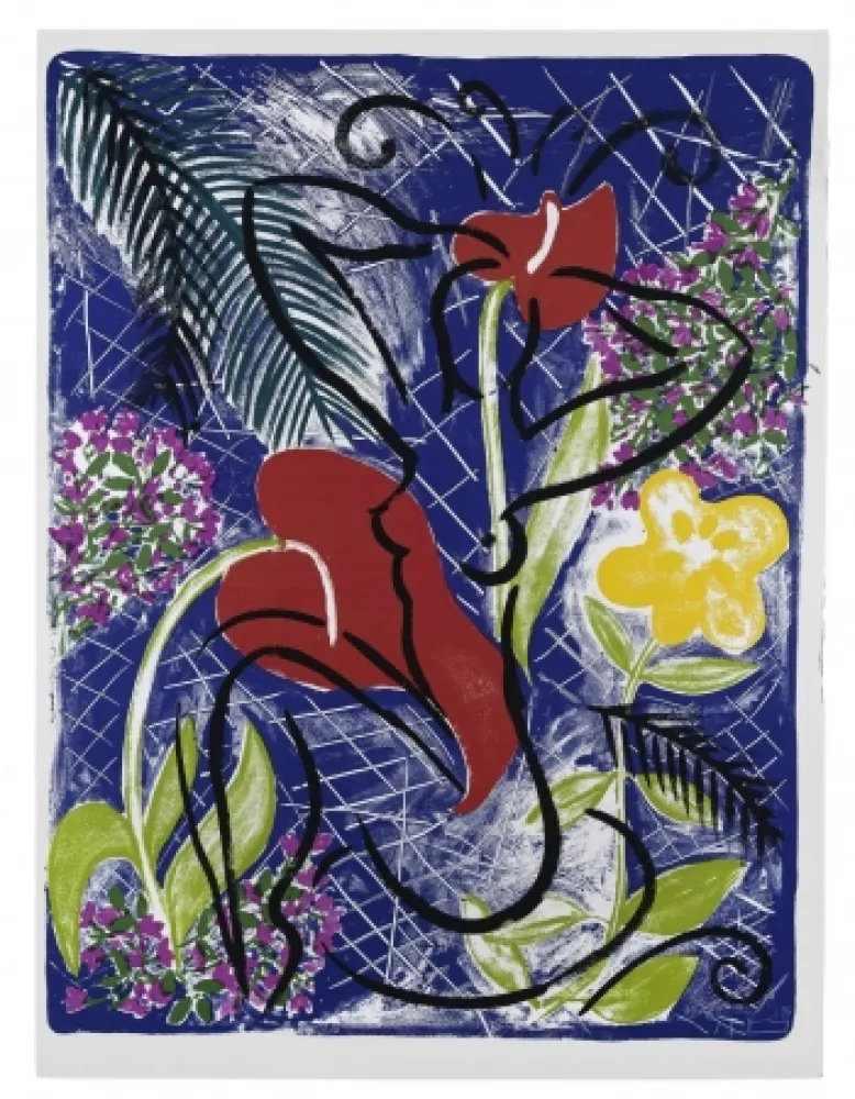 Zeefdruk Szczesny - Red Flowers