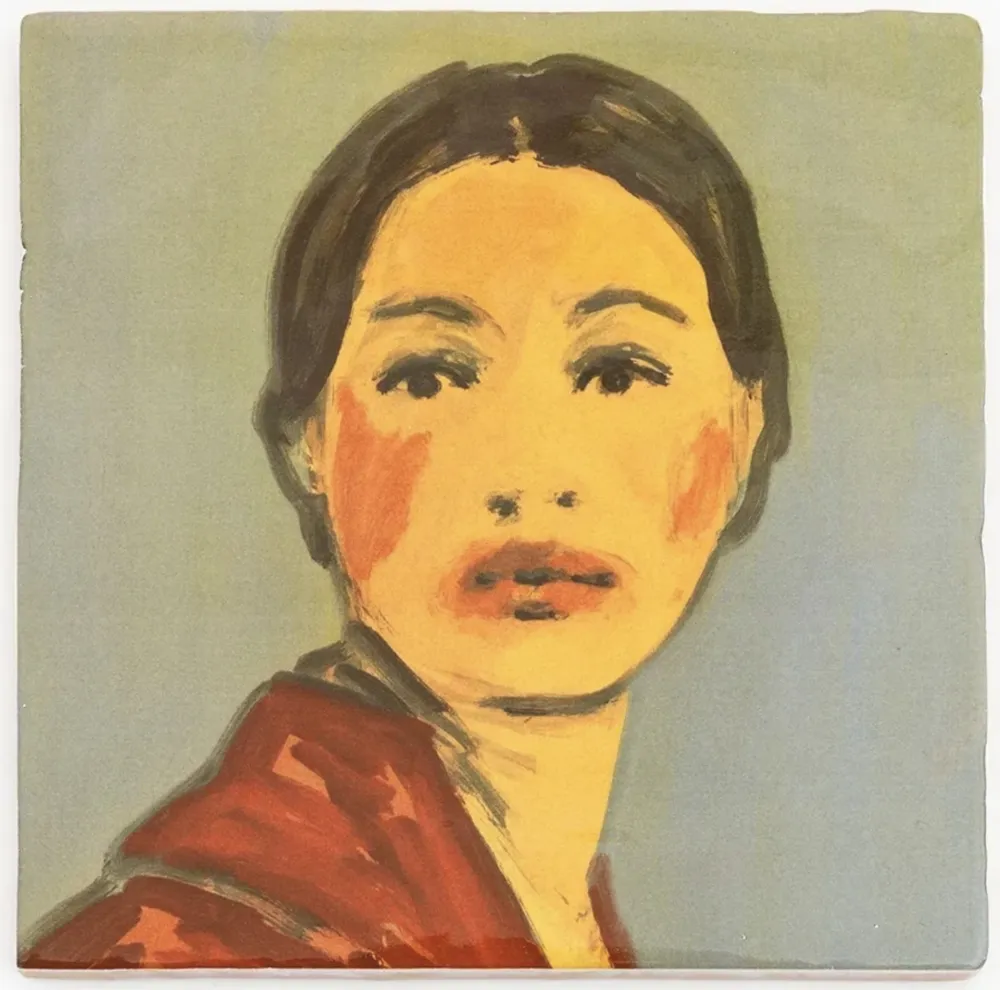 Keramiek Tabouret - Makeup (red coat)