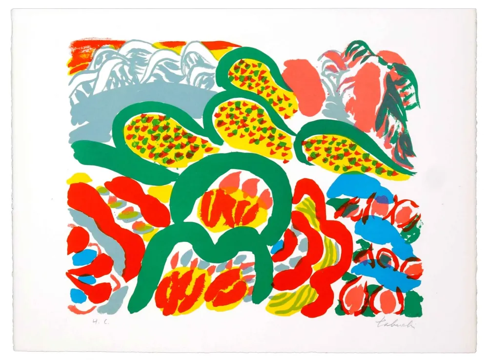 Lithografie Tabuchi - Au Loin De La Mer