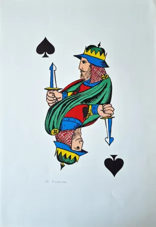 Lithografie Tabusso - Re di picche
