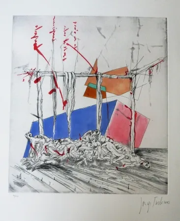 Ets En Aquatint Tacla - Amis et ennemis