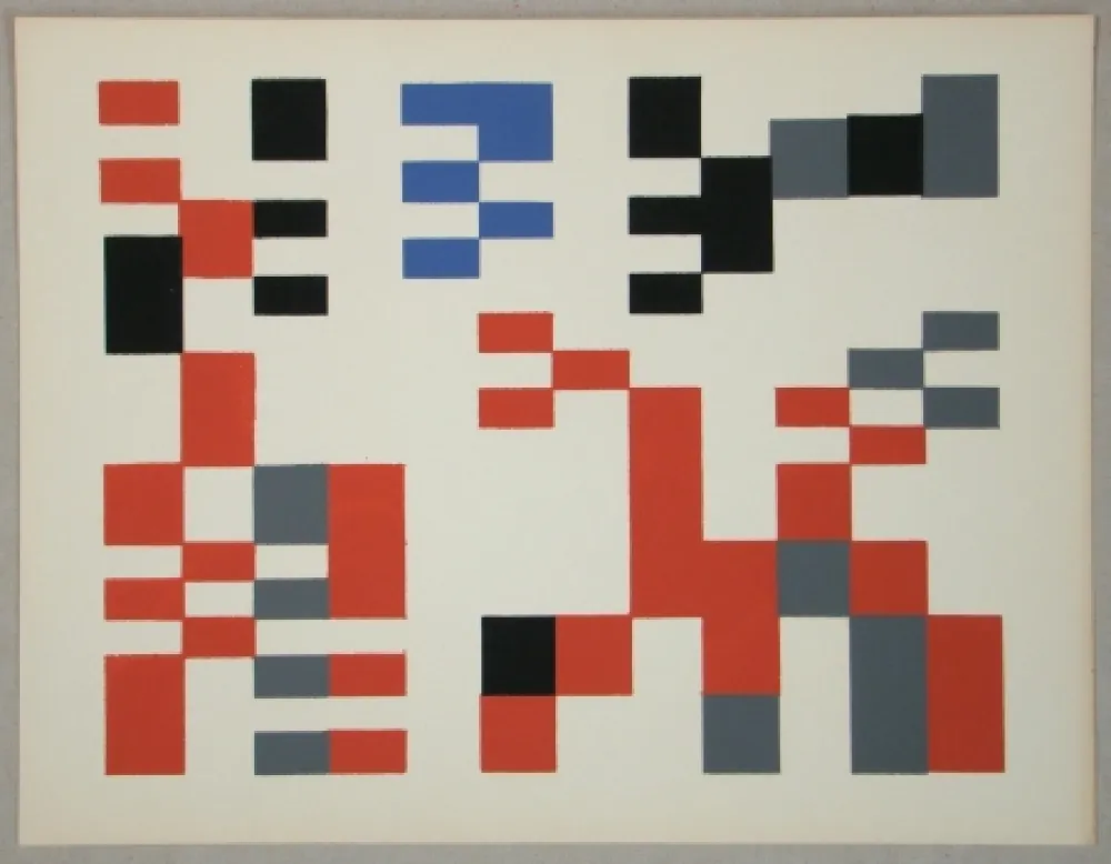 Zeefdruk Taeuber-Arp - Composition Aubette - Relief 1927