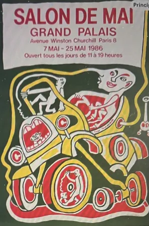 Lithografie Taillandier - Affiche lithographique CLOT & BRAMSEN Salon de Mai Paris 1986