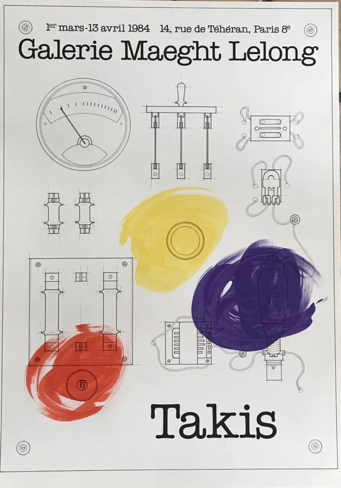 Lithografie Takis - Affiche lithographique d'exposition