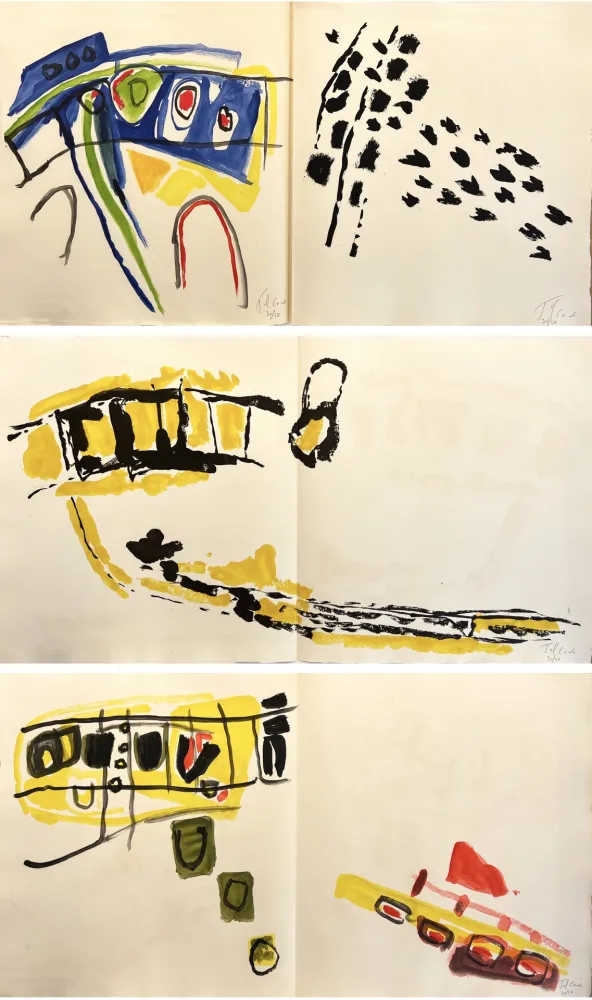 Geïllustreerd Boek Tal Coat - A. Du Bouchet : SUR LE PAS, avec suite signée par Tal-Coat (1959)