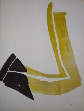 Lithografie Tal Coat - Penchée