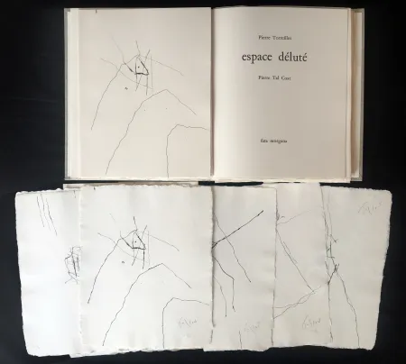 Geïllustreerd Boek Tal Coat - Pierre Torreilles : ESPACE DÉLUTÉ. 7 gravures et suite complète signée et numérotée