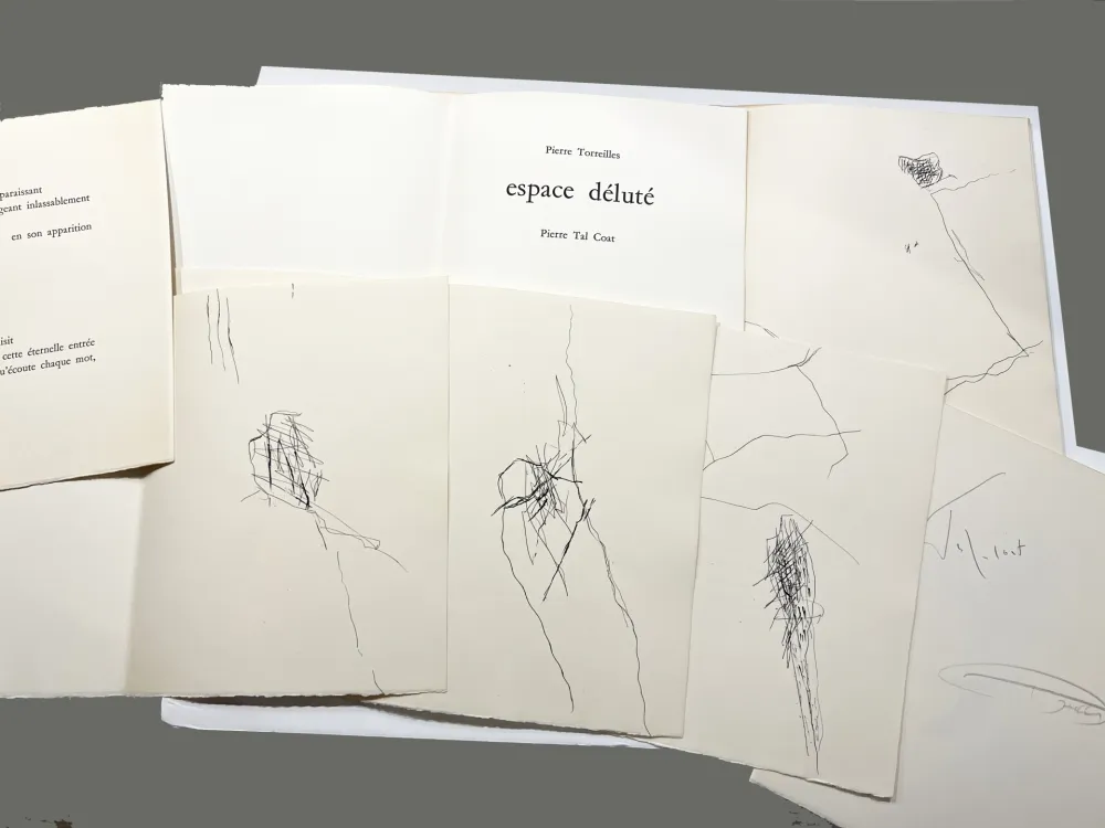 Geïllustreerd Boek Tal Coat - Pierre Torreilles : ESPACE DÉLUTÉ. 7 gravures originales de Pierre Tal Coat.