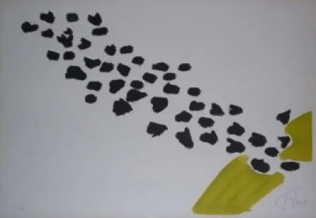 Lithografie Tal Coat - VOL D'OISEAUX II