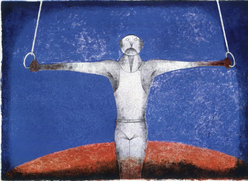 Lithografie Tamayo - Cruz de Hierro (El Gimnasta)