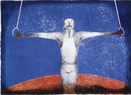 Lithografie Tamayo - Cruz de Hierro (El Gimnasta)