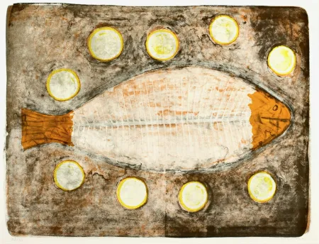 Lithografie Tamayo - Demi Poisson (Half fish)