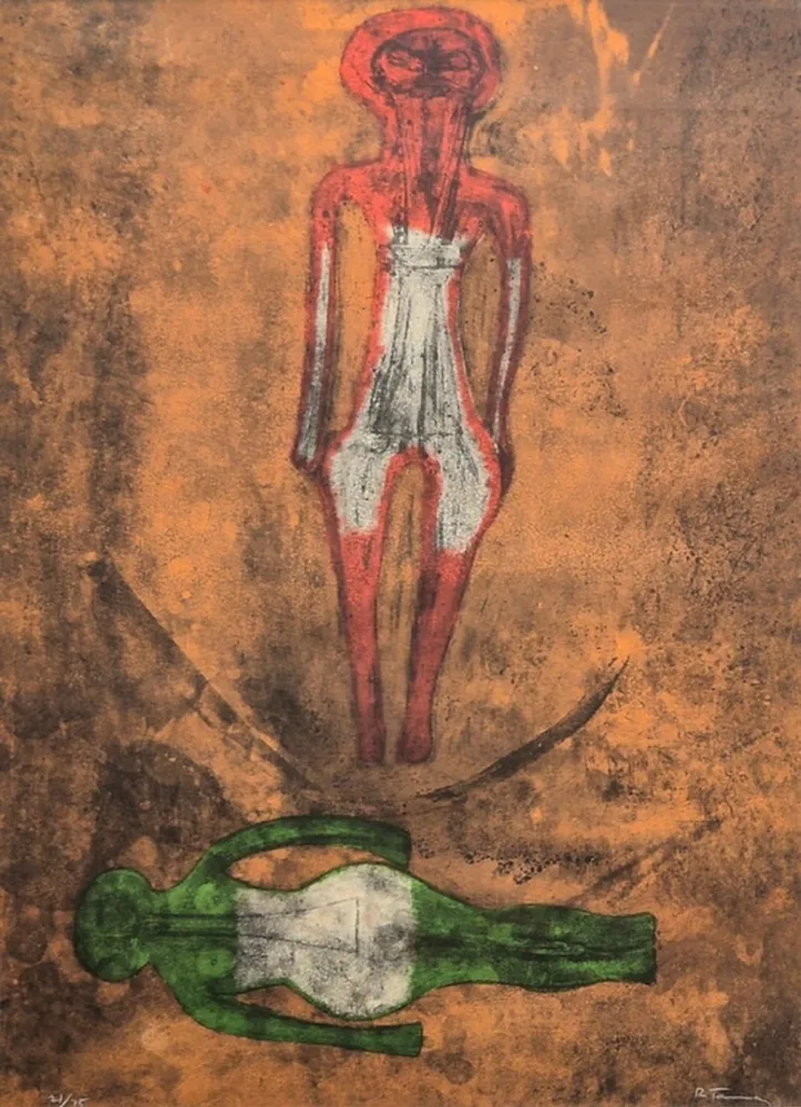 Lithografie Tamayo - Dos Figuras