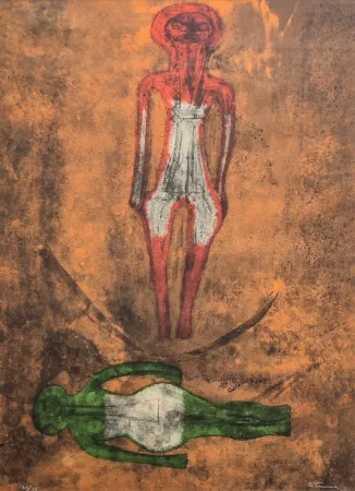 Lithografie Tamayo - Dos Figuras