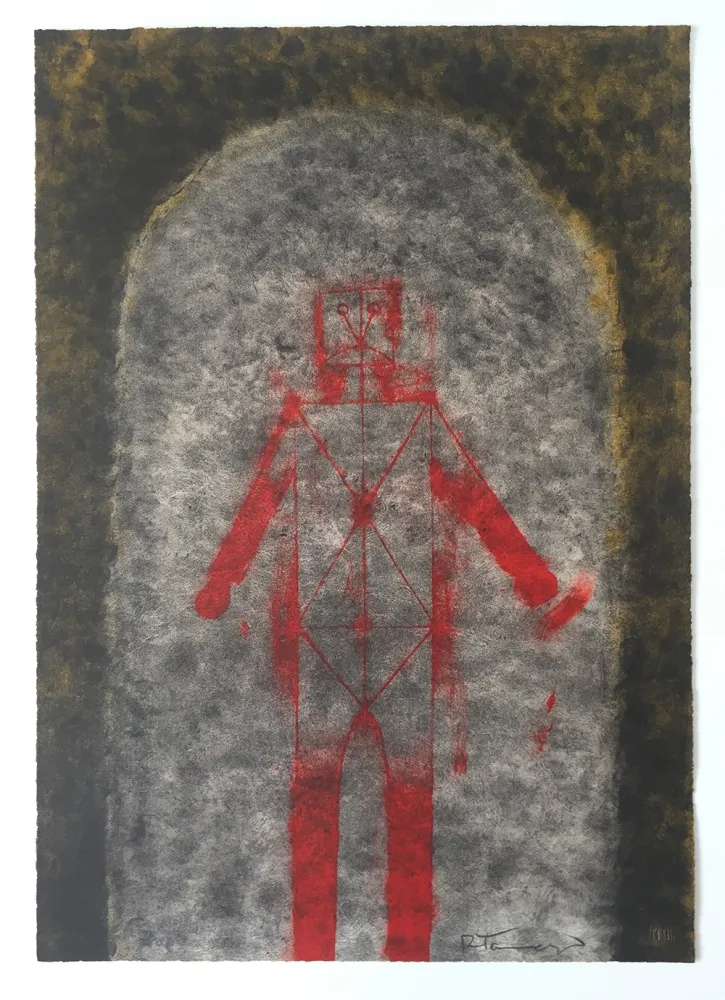 Lithografie Tamayo - Hombre en Rojo