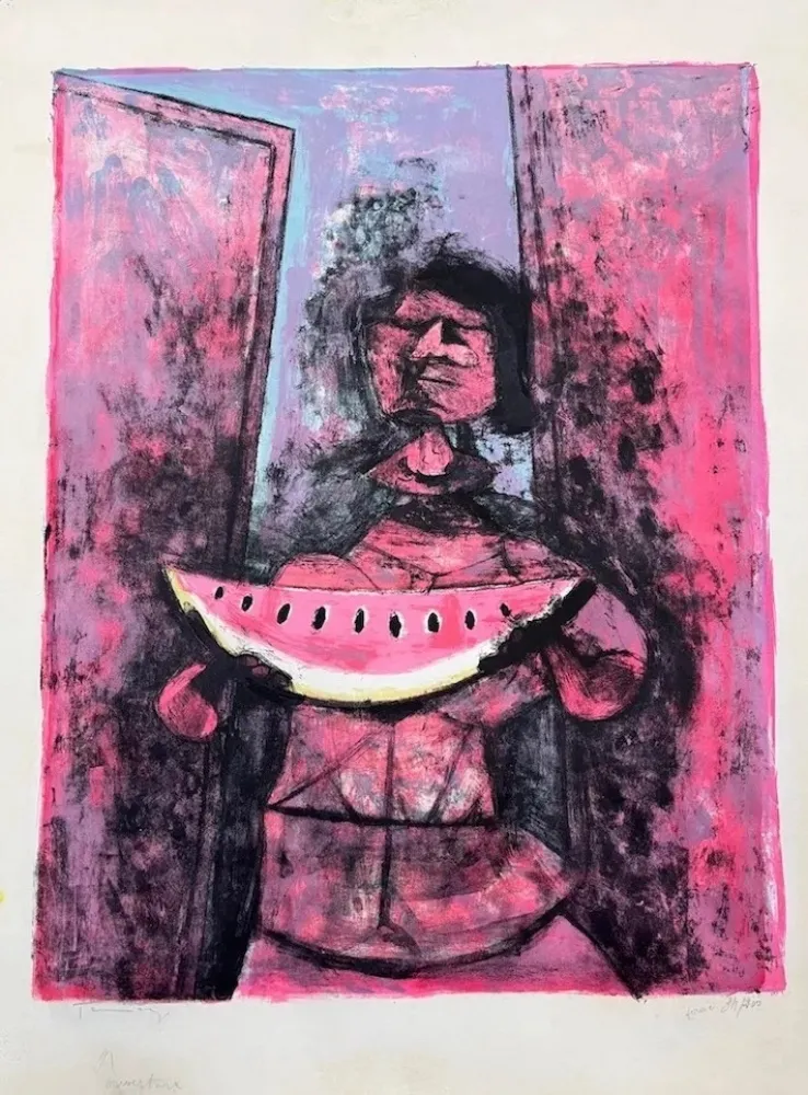 Lithografie Tamayo - Mujer con sandia