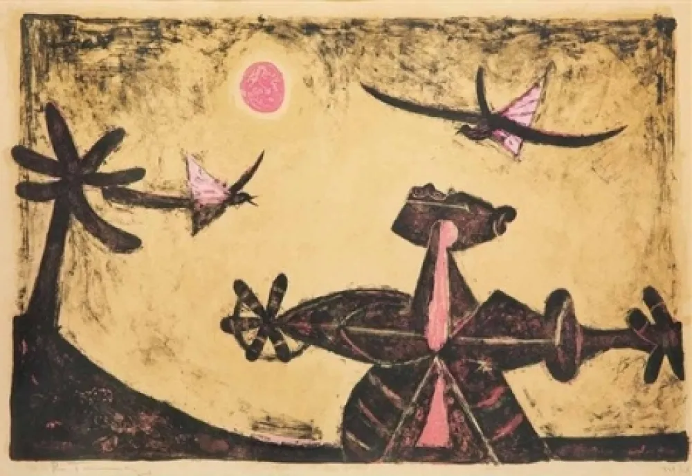 Lithografie Tamayo - Observador de pajaros