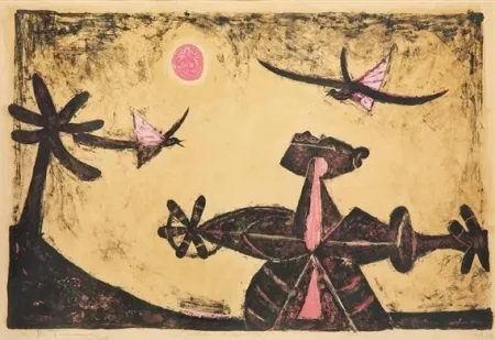 Lithografie Tamayo - Observador de pajaros