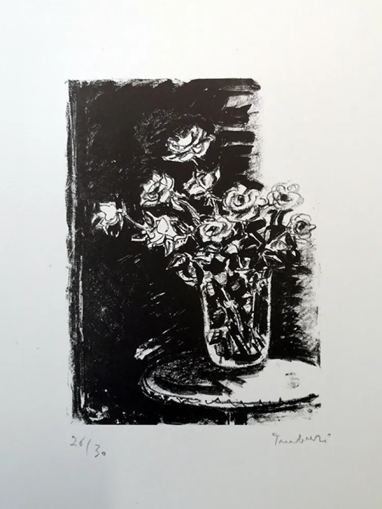 Lithografie Tamburi - Fiori nel vaso