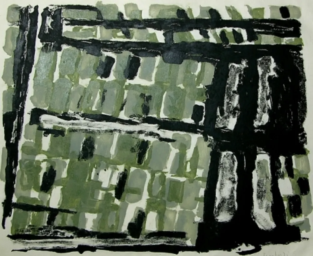 Lithografie Tamburi - I tetti