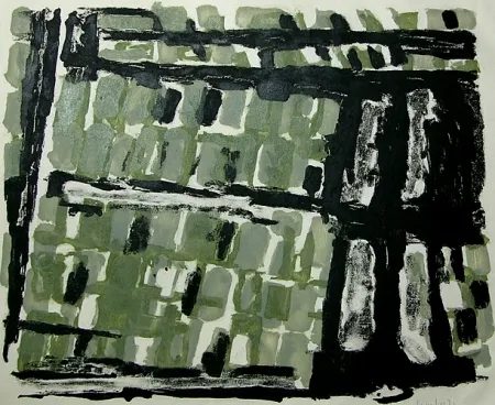 Lithografie Tamburi - I tetti